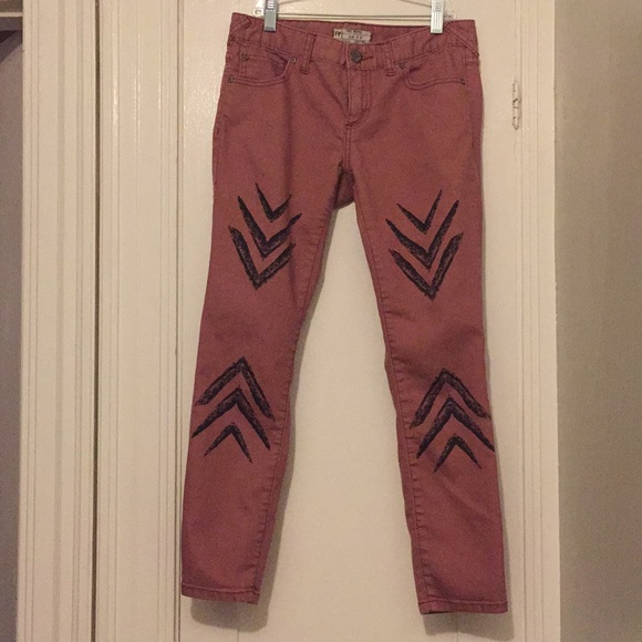 Free People Denim - Mauve rose pink skinny jean